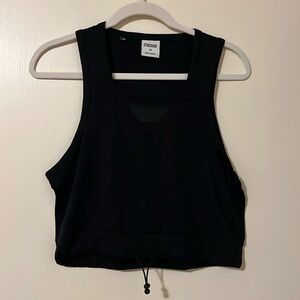 Gymshark Black Cropped Drawstring Tank Top